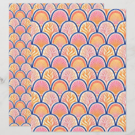 Medelhavsskal och sjögräs Scrapbookpapper