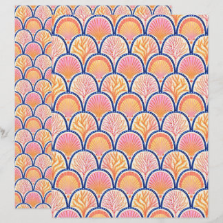 Medelhavsskal och sjögräs Scrapbookpapper