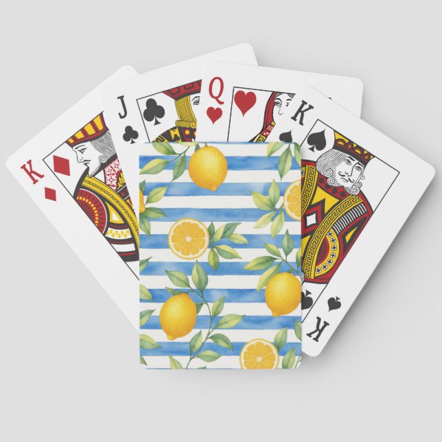 Medelhavssommar Citrus Köksdekor Casinokort (Baksidan)