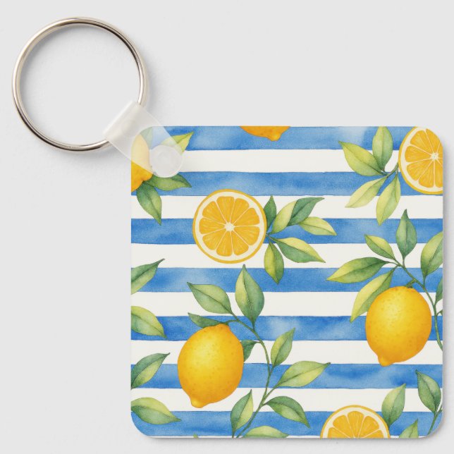 Medelhavssommar Citrus Köksdekor Nyckelring (Framsida)