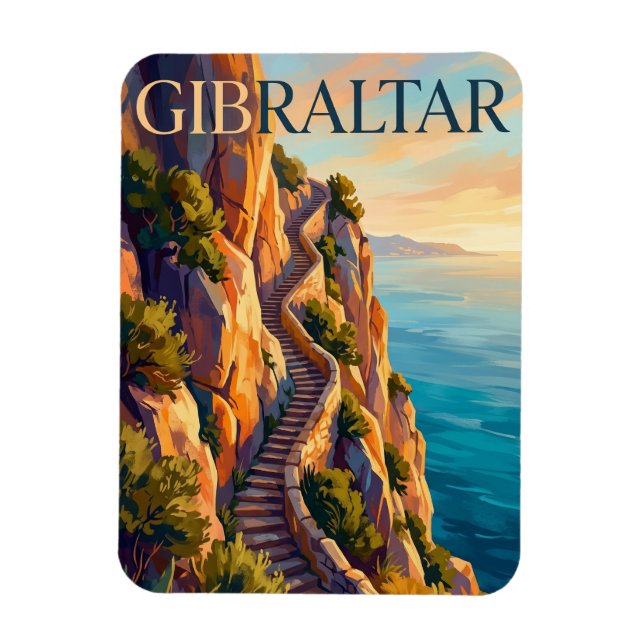 Medelhavstrapporna, Gibraltar, Upper Rock Magnet (Vertikal)