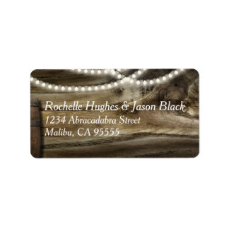 Medelletikett för Rustic Winery Bröllop Adressetikett