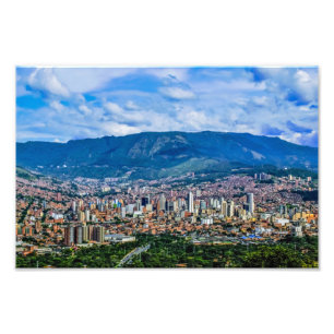 Medellín, Antioquia, Colombia City Fototryck