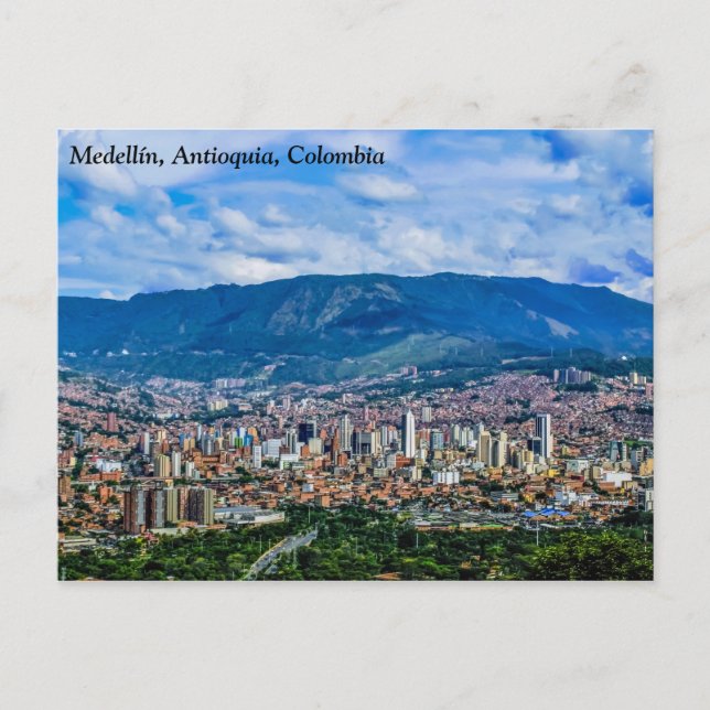Medellín, Antioquia, Colombia City Vykort (Framsida)