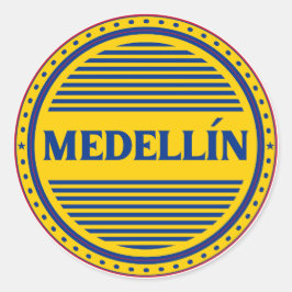 Medellin City Pride Emblem – Colombiansk identitet Runt Klistermärke