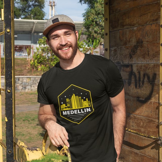 Medellin Cityscape Colombia T Shirt (medellin colombia city logo t shirt)