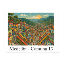 Medellin Colombia Comuna 13 Resor Konst