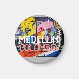 MEDELLÍN COLOMBIA Coola Graffiti Mural Magnet