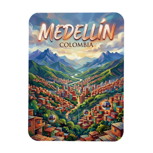 Medellín Colombia Magnet (Vertikal)