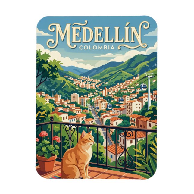 Medellín Colombia Magnet (Vertikal)