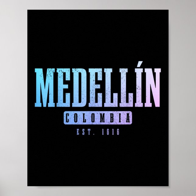 Medellin Colombia-Pridet Colombia Souvenir Poster (Framsidan)