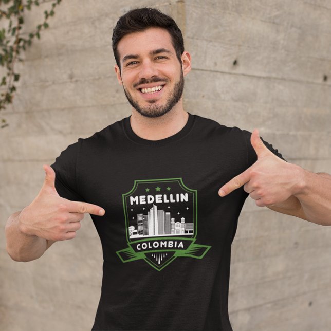 Medellin Colombia Shirt T Shirt (colombia medellin skyline men t shirt)