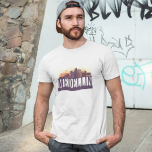 Medellin Colombia Skyline City Souvenir T Shirt
