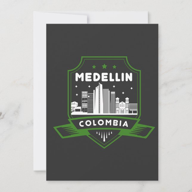 Medellin Colombia Skyline-inbjudan Inbjudningar (Framsida)