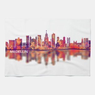 Medellin Colombia Skyline Kökshandduk