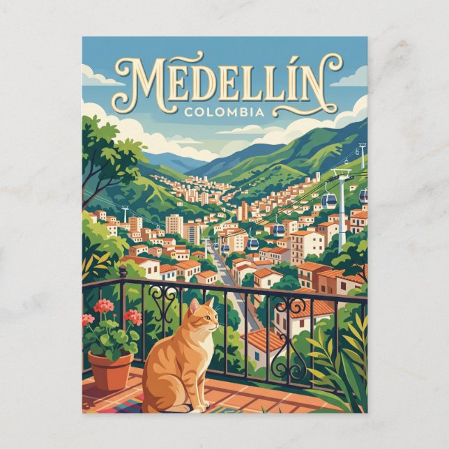 Medellín Colombia Vykort (Framsida)
