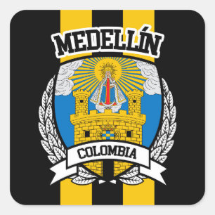 Medellín Fyrkantigt Klistermärke