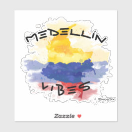 Medellín Vibes-bildetikett Klistermärken