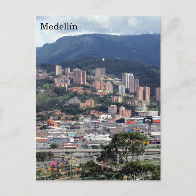 Medellíns kullar Colombia Vykort (Framsida)