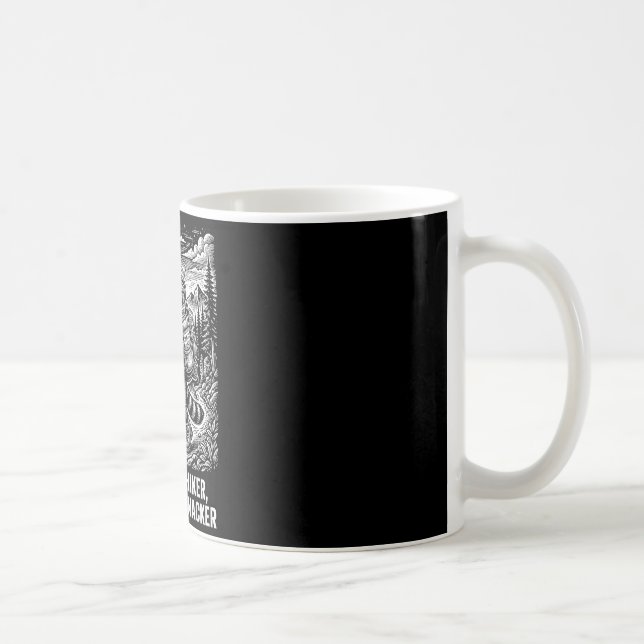 Medelmåttig vandrare utmärkt snackare rolig tvättb kaffemugg (Höger)