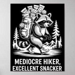 Medelmåttig vandrare utmärkt snacker rolig tvättbj poster