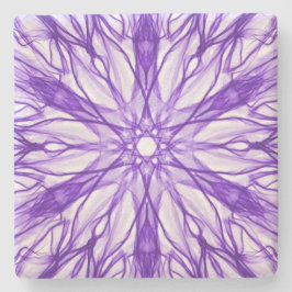 Medelstor Lila Fractal Underlägg Sten