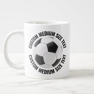 Medelstor Personlig Text Stor Fotbollsmugg Jumbo Mugg
