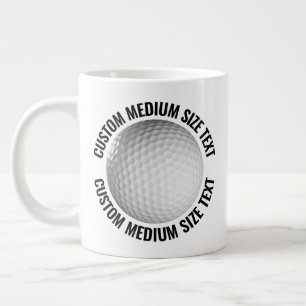 Medelstor Personlig Text Stor Golfmugg Jumbo Mugg