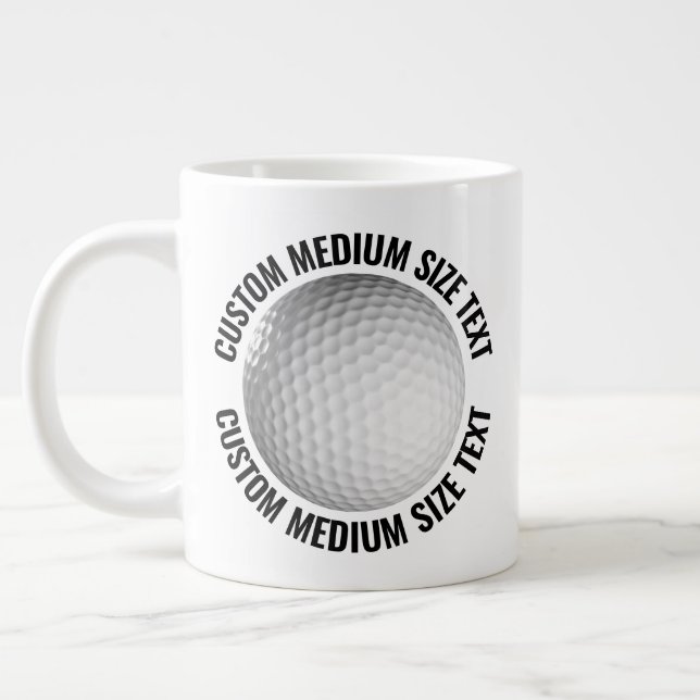 Medelstor Personlig Text Stor Golfmugg Jumbo Mugg (Vänster)