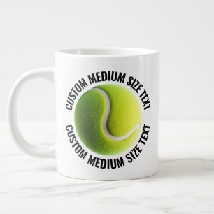 Medelstor Personlig Text Stor Tennis Mugg Jumbo Mugg