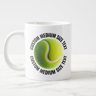 Medelstor Personlig Text Tennisboll Anpassad Jumbo Mugg