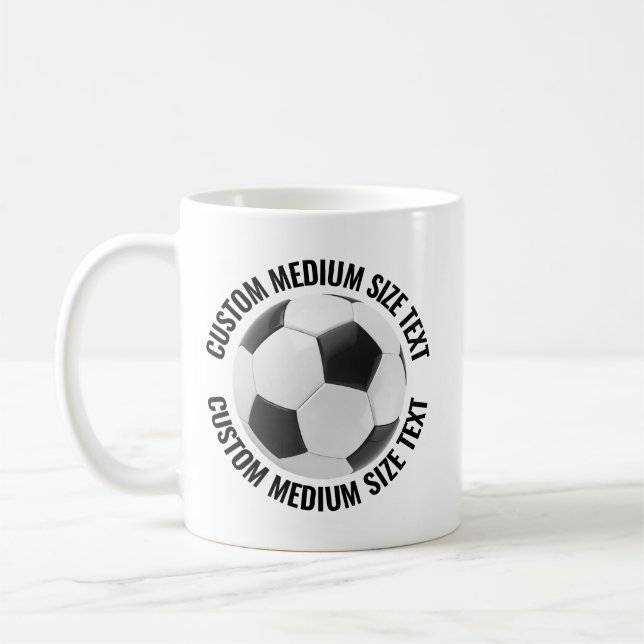 Medelstor Text 330ml Personlig Fotbollsmugg Kaffemugg (Vänster)