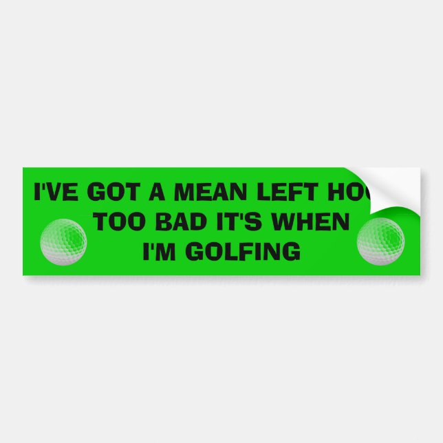 Medelstor vänsterkrok...i Golf,  Golfvagn Bildekal (Framsidan)