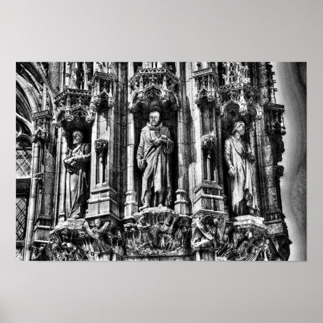 Medeltida arkitektur i Leuven Poster (Framsidan)