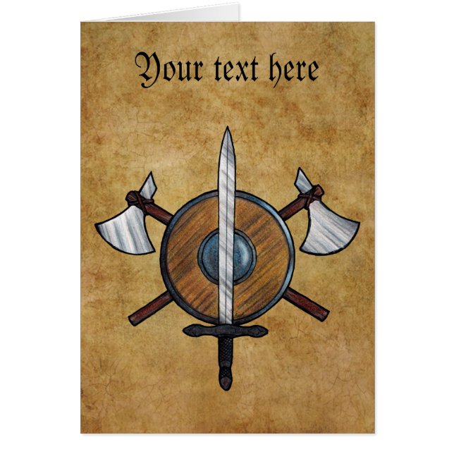 Medeltida ärmar hälsningskort (Framsidan)