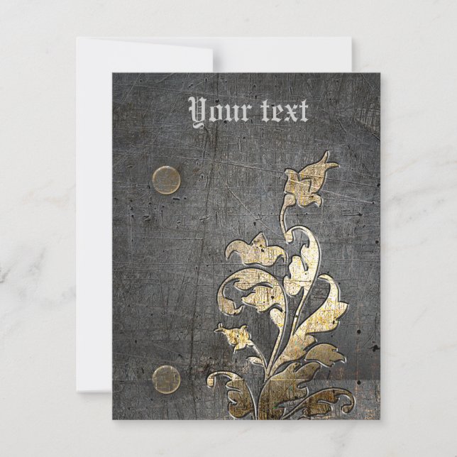 medeltida armé metall dekoration (Framsida)