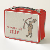 Medeltida bågskyttekanin Metall Lunchbox