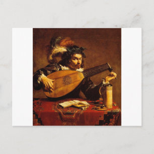 medeltida bard-4 vykort