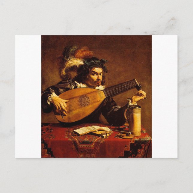 medeltida bard-4 vykort (Framsida)