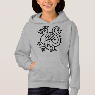 Medeltida Basilisk Sigill Fantasi Heraldik Mytisk T Shirt