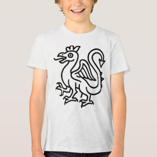 Medeltida Basilisk Sigill Fantasi Heraldik Mytolog T Shirt