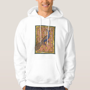 Medeltida Bestiarium Påfågel c. 1270 Hoodie