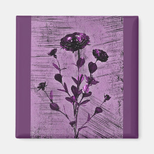 Medeltida blommakonst för Grunge Magnet