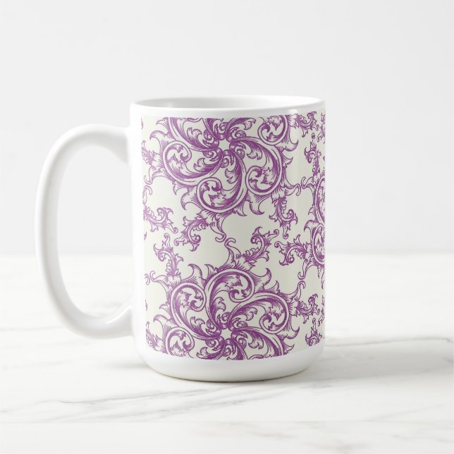 medeltida blomster mönster kaffekopp (Vänster)