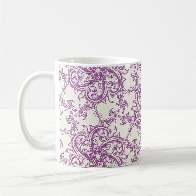 medeltida blomster mönster kaffekopp (Vänster)