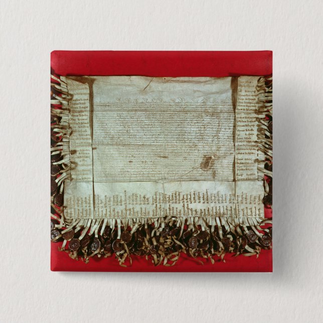 Medeltida brev av protesten från bohemmet knapp (Framsida)