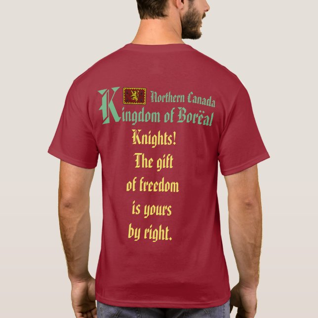 Medeltida by för Boreal skog T Shirt (Baksida)