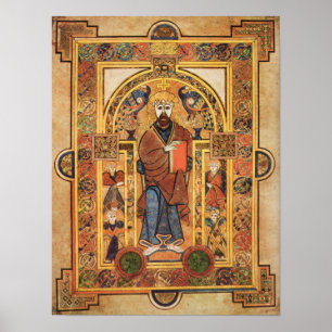 Medeltida Celtic illustration, 9th århundrade Poster