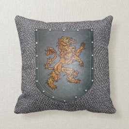 Medeltida Chainmail metall skyddar lejont Kudde