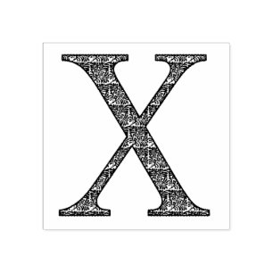Medeltida Damaskusmonogram Bokstav X Stämpel
